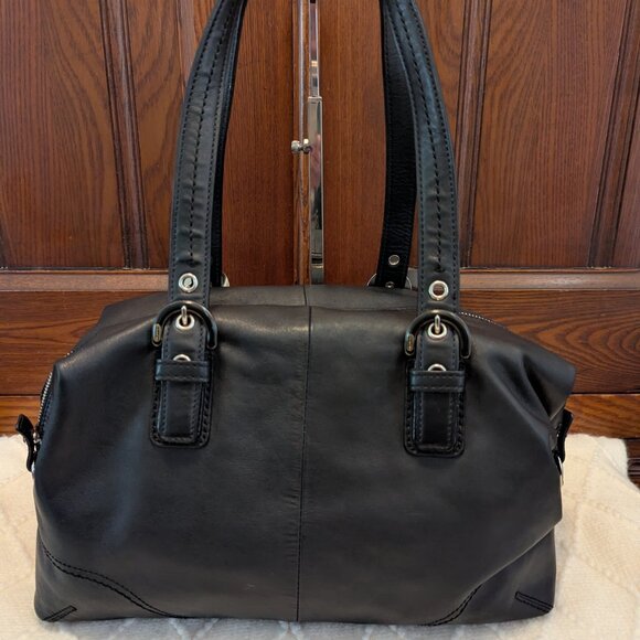 Coach Soho Black Two Way Leather Satchel F172202 - Picture 3 of 15